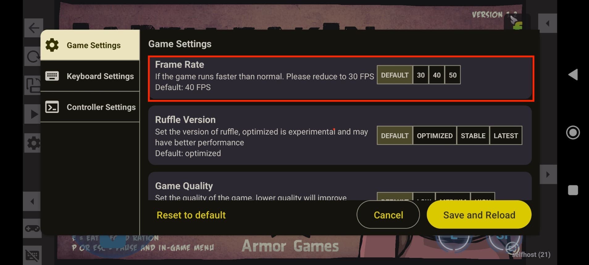 Change FPS
