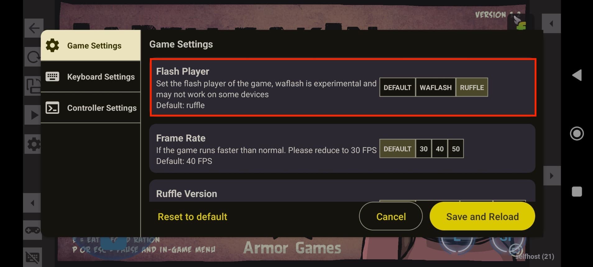 Change Flash Player Version